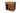 Stained beech wood, golden oak with brass hardware, 3 drawers and 2 doors