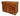 Icebox wooden block, golden oak and hand-waxed with brass hardware, 3 drawers and 2 doors