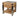Stainless steel butcher's block with shelves for wine bottles and drawer. Stainless steel tube base