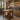 Central butcher block with shelves and slate