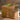 Golden oak stained antique icebox block with brass hardware, in situation
