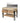Butcher block with 2 open drawers, stainless steel tube base