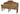 Oak stained Antique block with 6 legs, with 2 drawers, 2 knife holders, backsplash and ox head