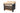 French walnut butcher block with black lacquered legs, 80 cm X 60 cm X 85 cm
