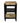 Black lacquered metal base with hornbeam butcher block